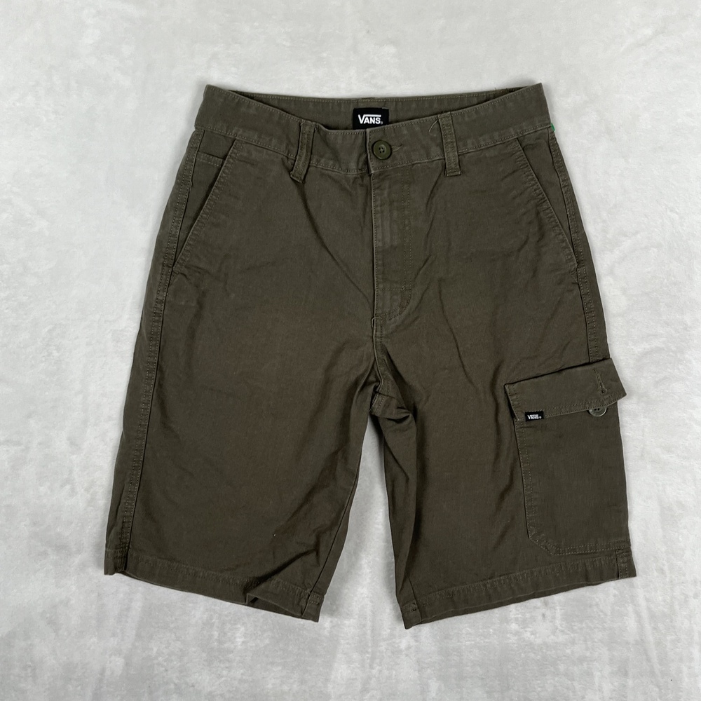 Vans Cargo Shorts Mens 28 Green 10 Inseam Utility Pockets Skate